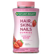 NEW Nature's Bounty Hair, Skin, and Nails Vitamin With Biotin 230 Gummies