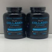 2x Vital Vitamins Multi Collagen Complex - Type I, II, III, V, X, Grass Fed