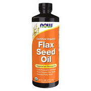 NOW FOODS Flax Seed Oil Liquid, Organic - 24 fl. oz.