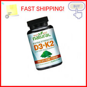 Why Not Natural Vitamin D3 K2 (MK-7) with Organic Spirulina, 10000 IU Extra Stre