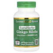EuroHerbs, Ginkgo Biloba Extract, Euromed Quality, 120 mg, 180 Veggie Capsules