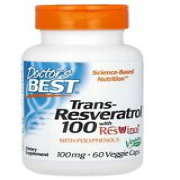Doctors Best Best Trans-Resveratrol 100 with ResVinol, 100 mg 60 VegCap