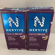 2X Nervive Nerve Relief PM Dietary Supplement 30 Tablets Each Box L@@k
