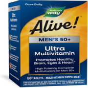 Nature's Way Alive! Men’s 50+ Daily Ultra Multivitamin, High Potency, 60 Tablets