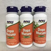 NOW Foods Dopa Mucuna Veg Capsules 90 Count Bottle Lot Of 3 05/2025 New Sealed