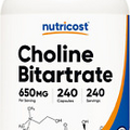 Nutricost Choline Bitartrate 650Mg, 240 Vegetarian Capsules - Non-Gmo, Vegetaria