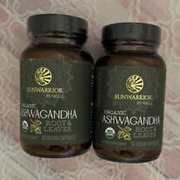 2 SunWarrior Be-Well Organic Ashwaghanda Organic  30 VegCaps Each Exp 06/25