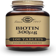 Biotin 300 Mcg - 100 Tablets - Supports Healthy Skin, Nails & Hair - Non-Gmo, Ve
