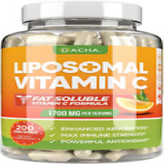Natural Liposomal Vitamin C - 1700Mg, 200 Capsules, Immune System & Collagen Boo