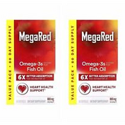 MegaRed Omega-3 Fish Oil Supplement 2 Box Lot 800mg Advanced 6X 160ct