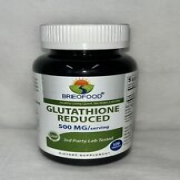 Brieofood Glutathione Reduced, 120 Capsules, 500 mg. Antioxidant, Immuno Defense