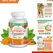 USA-Made Turmeric Curcumin with BioPerine - Natural Joint Support, 200 Capsules