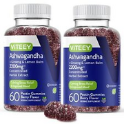 Ashwagandha Extra Strength 2200mg Plus Ginseng & Lemon Balm Extract Supplemen...
