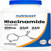 Nutricost Niacinamide Vitamin B3 500mg, 240 Capsules - Non-GMO, Gluten Free, B3