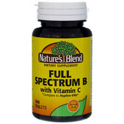 4 Pack Nature's Blend Full Spectrum B + Vitamin C Tablets, 100 Ct