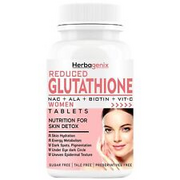 HERBAGENIX GlutathioneTablets For Skin Whitening L-Glutathione Reduced,Vitamin-C