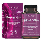 Reserveage Beauty, Resveratrol 500 mg Sustained Release 30ct Helps Heart Health
