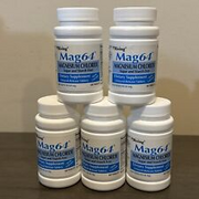 NEW MAG 64 MAGNESIUM CHLORIDE WITH CALCIUM 60 TABLETS (5 Bottles = 300 Tablets)