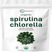 Organic Chlorella Spirulina Tablets, 3000Mg per Serving, 720 Counts, 4 Months Su
