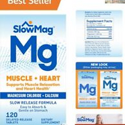 SlowMag Muscle + Heart Magnesium Chloride with Calcium - High Absorption