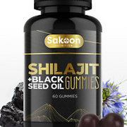 Pure Shilajit Supplement Gummies with Black Seed Oil, High Potency Pure Himalaya