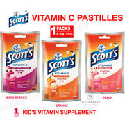 Scott's Vitamin C Pastilles Supplement 30g Zipper Bag Kids Berries Orange Peach