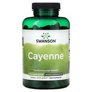 Swanson Cayenne 40,000 Capsaicin HU, Cardiovascular Support 450mg 300 Capsules