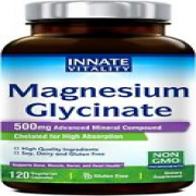 Innate Vitality Magnesium Glycinate 500mg, 70mg Elemental Magnesium per Cap, Hig
