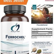 Ferrochel Chelated Iron - Highly-Absorbable Iron Supplement for Women & Men a...