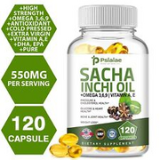 Sacha Inchi Oil Capsules 500mg - Rich Source of Omega 3-6-9 - Support Gut Health
