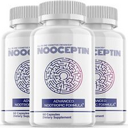 (3 Pack) Nooceptin Nootropic Supplement - Brain Productivity Support - 180 Caps