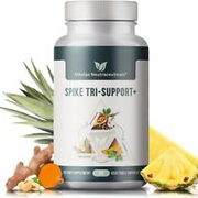 Spike Tri-Support+ with Nattokinase, Bromelain, and Turmeric - Includes...
