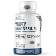 Complejo de magnesio Malato con glicinato de magnesio y taurato, 120 cápsulas