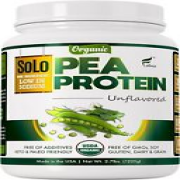 SOLO Organic Pea Protein Isolate, Low in Sodium, Canada Grown Peas, 100% Vegan