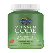 Garden of Life Vitamin Code Calcium Magnesium D3 K2 Probiotic 60 Gummy Raspberry