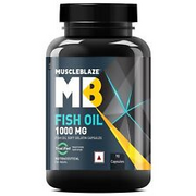 MuscleBlaze Omega 3 Fish Oil, 90 Capsuless 1000mg  Certified for Accuracy DHA Y7