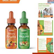 Fruit and Vegetable Supplements - Liquid Drops - Made with Whole Food Superfo...