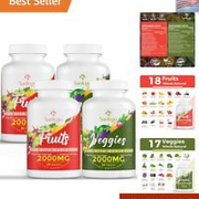 2000 MG Fruits and Vegetables Supplements, Natural Balance Over 35+ Fruits an...
