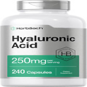 Hyaluronic Acid 250mg, 240 Capsules Non-GMO & Gluten Free Supplement by Horbaach