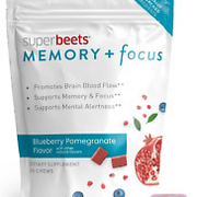 Superbeets Memory & Focus Brain Supplement Chews – Mental Alertness – Clinically