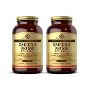 SOLGAR Triple Strength Omega 3 950 mg - 100 Softgels, Pack of 2 - Supports Ca...