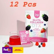 12 JOJI GLUTA COLLAGEN DTX 200,000 mg Fiber Mixed Berry Young Skin 10 Sachets A+