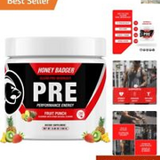 Fruit Punch Preworkout Powder for Sustained Energy and Muscle Strength
