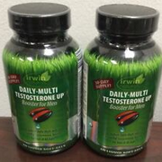 [2 Pack] Irwin Naturals Daily-Multi Testosterone Up Booster for Men 60 Softgels