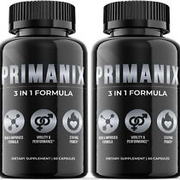 (2 Pack) Primanix Pills - Male Vitality Supplement Pills, Vegan - 120 Capsules