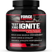 Test X180 Ignite Total Testosterone Booster for Men & Fenugreek Seed - 120 Count