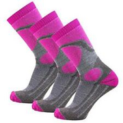Elite Wool Ski Socks Boys Girls - Kids Youth Small-Medium Neon Pink - 3 Pack