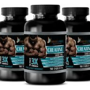 Muscle Growth Support - Creatine Monohydrate 3X 5000mg - 3 Bottle 270 Tablets