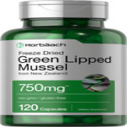Green Lipped Mussel Capsules 750 mg | 120 Count | from New Zealand | by Horbaach