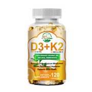 Vitamin K2 (MK7) with D3 5000 IU Supplement-120 Capsules,Immune Support Wellness